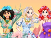 Princess Floral Dress Up Game