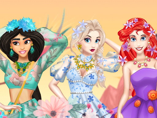 Princess Floral Dress Up Game