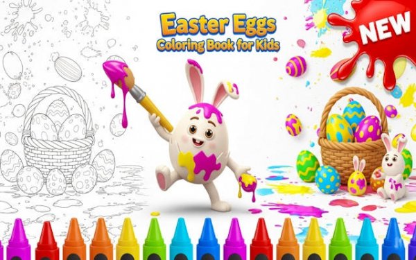 Easter Eggs Coloring Book: Free Kids Online Game